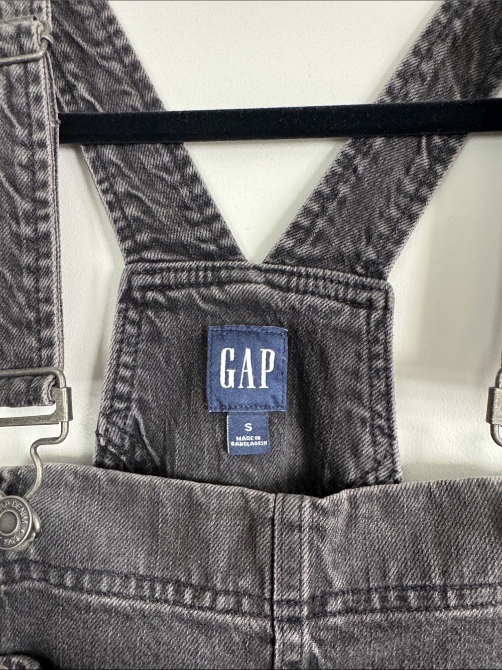 GAP Women's Black Denim Overalls - Picture 3 of 6